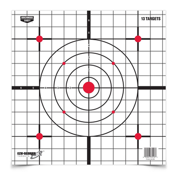 Birchwood Casey 37213 EZE-Scorer  12" Bullseye Paper Hanging Black/White 13 Per Pkg                                                                                                                     