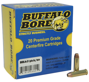 Buffalo Bore Ammunition 9B20 Heavy Strictly Business 444Marlin 300gr Semi Jacketed Flat Point 20 Per Box/12 Case                                                                                        