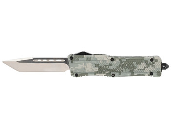 CobraTec Knives LADCCTK1LTNS CTK-1 Large 3.75" OTF Tanto Plain D2 Steel Blade/Army DigiCamo Aluminum Handle Features Glass Breaker Includes Pocket Clip
