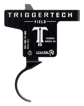 TriggerTech K84SBB25NNK Field  Single-Stage Curved Trigger with 2.50-5 lbs Draw Weight & Black PVD Finish for Kimber M84                                                                                