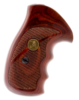 Pachmayr 63000 Renegade Grip Checkered Rosewood Laminate with Finger Grooves for S&W J Frame                                                                                                            