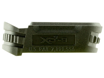 Springfield Armory XDS5902M Backstrap Sleeve made of Polymer with Black Finish & 1 Piece Design for 9mm Luger Springfield XD-S with #2 Backstrap & 3.30"-4" Barrel