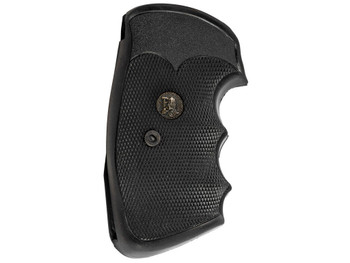 Pachmayr 02529 Gripper Professional Grip Checkered Black Rubber with Finger Grooves for Colt Python, Trooper