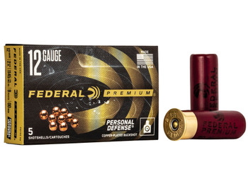 Federal PD13200 Premium Personal Defense 12Gauge 2.75" 9Pellets 00BuckShot 5 Per Box/50 Case