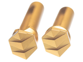 Tyrant CNC TDAR15TPGOLD Takedown Pins Enhanced AR-15 Gold Aluminum