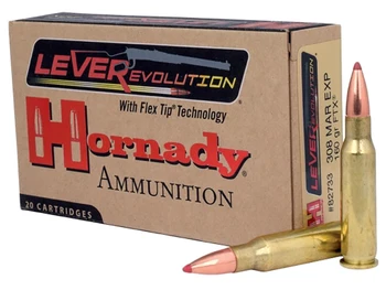 Hornady 82733 LEVERevolution 308MarlinExpress 160gr Flex Tip eXpanding 20 Per Box/10 Case