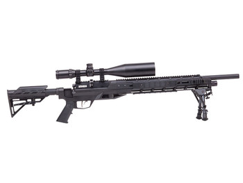 Benjamin BTAP22SX Tactical Armada PCP 22 Pellet 10+1 Shot Black Black Receiver Black M4 Telescopic Stock Scope 4-16x50mm AO