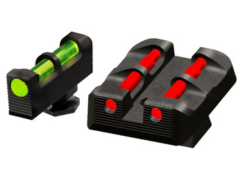 HiViz GLT178 Target Sight Set Glock Green Fiber Optic Front Sight-Red Fiber Optic Rear Sight