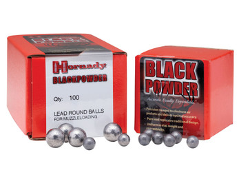 Hornady 6020 Black Powder Lead Balls 36 Cal .375 100 Per Box/40 Case