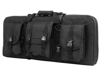 NcStar VISM Deluxe SubGun Case 28" PVC Fabric w/ Exterior Pockets Zippers Padding for 2 AR or AK Pistols