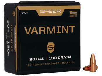 Speer 2005 Varmint 30Cal 130gr Jacketed Hollow Point 100 Per Box/5 Case