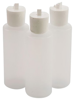 Tipton 197624 Flip Top Solvent Bottles 4 oz Plastic 3 Per Pkg                                                                                                                                           