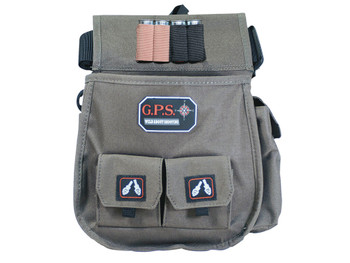 GPS Bags 1093CSP Deluxe Double Shotshell Pouch Olive Polyester Waist Mount 30-52" Belt