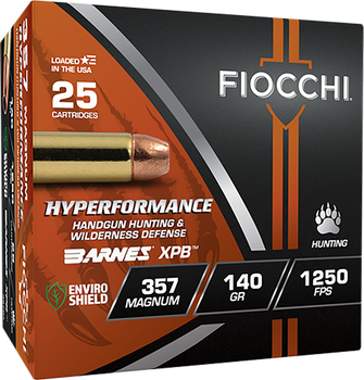 Fiocchi 357BA Hyperformance  357Mag 140gr XPB 25 Per Box/8 Case                                                                                                                                         