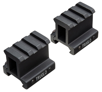 TruGlo TG8992B Picatinny Riser Mount  Matte Black Anodized                                                                                                                                              