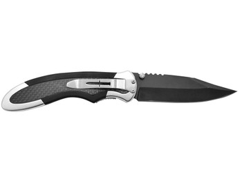 Camillus 19079 Chameleon 3.50" Folding Drop Point Plain Black Carbonitride Titanium AUS-8A SS Blade, Carbon Fiber/Aluminum Handle