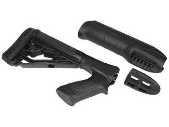 ADAPTIVE TACTICAL AT02000 EX Performance Stock & Forend Black Synthetic, Fits Remington 870 12 Gauge