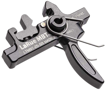 Larue Tactical LTMBT2SSB MBT-2S  Black Two-Stage Straight Fits AR10/AR15                                                                                                                                