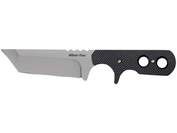 Cold Steel 49HTF Tac Mini 3.75" Fixed Plain Tanto Japanese AUS-8A SS Blade/ Black Griv-Ex Handle