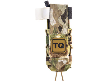 High Speed Gear 11TQ00MC TACO Tourniquet Pouch, Multi-Cam Nylon with Velcro Closure, Fits MOLLE, Compatible with Most Windlass-Style Tourniquets, Includes TQ Patch