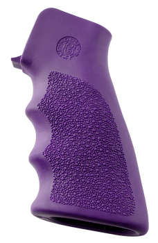 Hogue 15006 OverMolded Grip Cobblestone Purple Rubber with Finger Grooves for AR-15, M16                                                                                                                