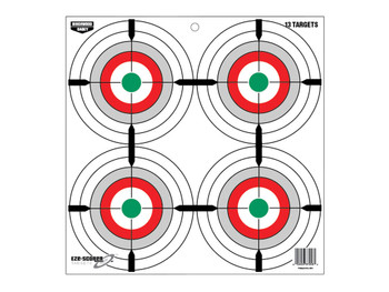 Birchwood Casey 37253 EZE-Scorer 12" Bullseye Paper Hanging Multi-Color 13 Per Pkg