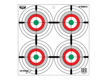 Birchwood Casey 37253 EZE-Scorer 12" Bullseye Paper Hanging Multi-Color 13 Per Pkg