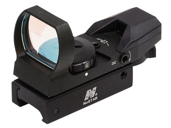 NcStar D4RGB Red & Green Four Reticle Reflex Optic Black Anodized 1 x 0.95"x 1.34" 3 MOA Red/Green Dot Multi Reticle