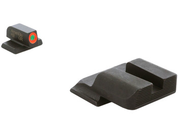AmeriGlo SW433B Protector Sight Set for Smith & Wesson M&P Green Tritium Orange Outline Front Sight-Black Serrated Rear Sight