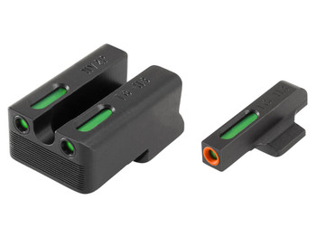 TruGlo TG13NV4PC TFX Pro Black | Green Tritium & Fiber Optic Orange Outline Front Sight Green Tritium & Fiber Optic Rear Sight
