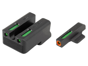 TruGlo TG13NV4PC TFX Pro Black | Green Tritium & Fiber Optic Orange Outline Front Sight Green Tritium & Fiber Optic Rear Sight