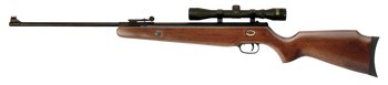 Beeman 1051 Teton Combo Spring Piston 177 Pellet Black Rec/Barrel Hardwood Stock Includes 4x32mm Scope                                                                                                  