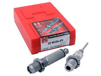 Hornady 546207 Custom Grade Series III 2 Die Set for 22 Nosler Includes Sizing Seater