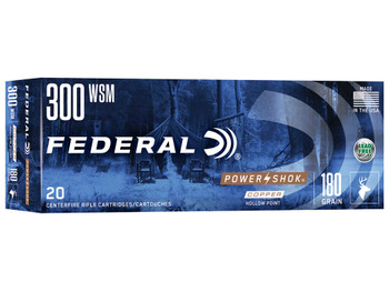 Federal 300WSMC Power-Shok 300WSM 180gr Jacketed Soft Point 20 Per Box/10 Case