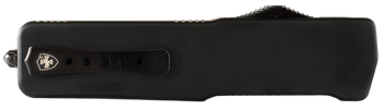Templar Knife MZBR321 Premium Weighted  Slim 3.16" OTF Drop Point Plain Black Oxide Stonewashed Powder Coated D2 Steel Blade, 4.93" Black Aluminum/Rubber Handle                                        