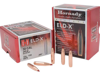 Hornady 3076 ELD-X 30 Cal .308 200 gr Extremely Low Drag eXpanding 100 Per Box/ 15 Case