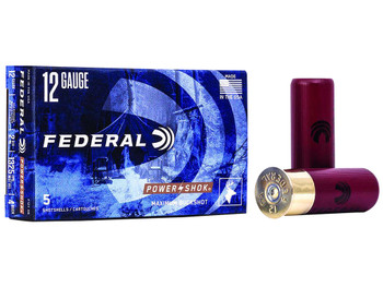 Federal F1274B Power-Shok Magnum 12Gauge 2.75" 27Pellets 1 1/4oz 4BuckShot 5 Per Box/50 Case