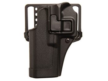 Blackhawk 410567BKL Serpa CQC OWB Matte Black Polymer Belt Loop/Paddle Compatible w/Glock 42 Left Hand
