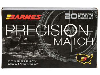 Barnes Bullets 30728 Precision Match 338Lapua Mag 300gr Open Tip Match Boat Tail 20 Per Box/10 Case