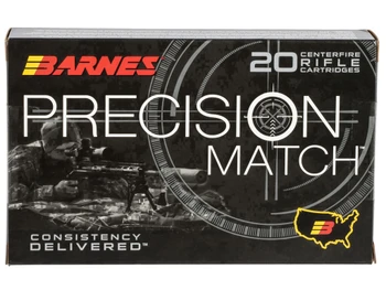 Barnes Bullets 30728 Precision Match 338Lapua Mag 300gr Open Tip Match Boat Tail 20 Per Box/10 Case