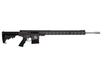 Great Lakes Firearms GL10243SSTNG GLFA 243 Win 5+1 24" Stainless Threaded Barrel, Tungsten Cerakote Picatinny Rail Aluminum Receiver, Adjustable Black Synthetic Stock, Mil-spec Polymer Grip