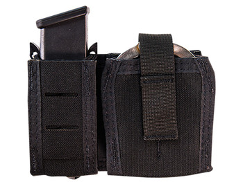 High Speed Gear 41P000BK TACO Duty Single Pistol & Handcuff Holder, Black Nylon with MOLLE Exterior, Fits MOLLE & 2" Belt