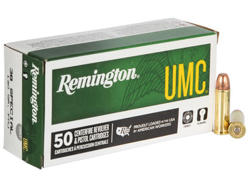 Remington Ammunition 23730 UMC 38Special 130gr Full Metal Jacket 50 Per Box/10 Case