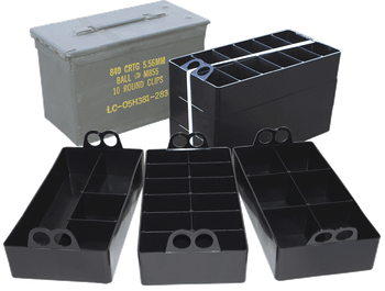 MTM Case-Gard ACO Ammo Can Organizer Insert  Black Polypropylene                                                                                                                                        