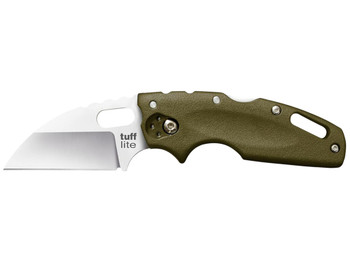 Cold Steel CS20LTG Tuff Lite 2.50" Folding Clip Point Plain AUS-8A SS Blade/OD Green Griv-Ex Handle Includes Pocket Clip