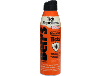 Ben's 00067300 Tick Repellent Eco-Spray Odorless Scent 6 oz Aerosol Repels Ticks Effective Up to 12 hrs