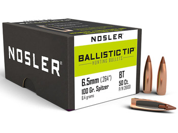 Nosler 26100 Ballistic Tip 6.5Creedmoor 100gr Spitzer 50/Box