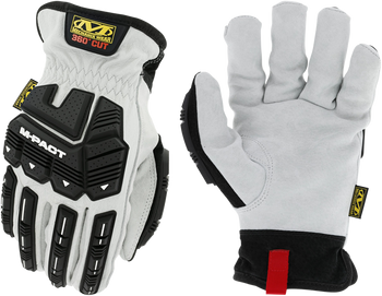 Mechanix Wear LDMPHDX000 M-Pact HD Driver F8-360 White DuraHide Leather Small Elastic                                                                                                                   