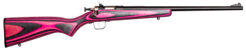 Crickett KSA2225 Youth  22 LR 1rd 16.12" Blued Barrel & Receiver, Fixed Front/Adjustable Rear Peep Sights, Pink/Black Laminate Stock w/11.5" LOP, Rebounding Firing Pin Safety                          