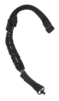 NcStar AQDBS1B VISM 1 Point Sling Black Nylon Strap w/Elastic Shock-Cord 46"-64" OAL Adjustable Bungee                                                                                                  